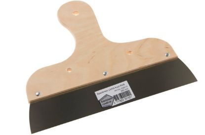 Afbeeldingen van Spackmes LAAG hout RVS  25 cm.