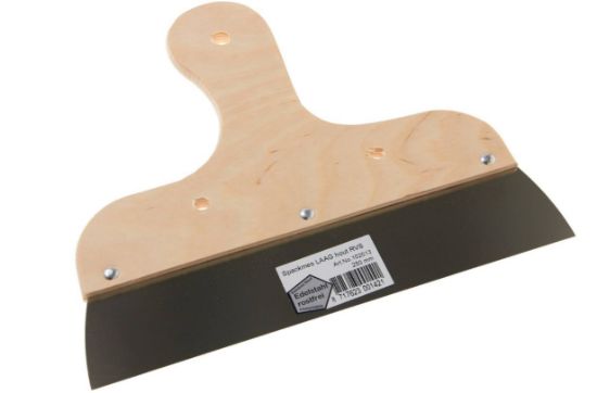 Afbeeldingen van Spackmes LAAG hout RVS  25 cm.