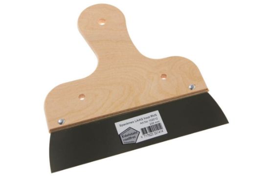 Afbeeldingen van Spackmes LAAG hout RVS  20 cm.