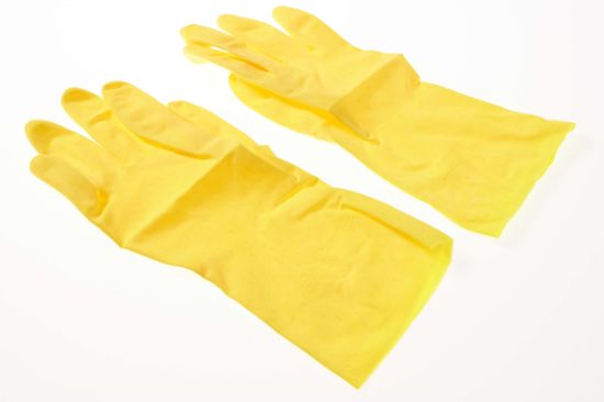 Afbeeldingen van Handschoen (HUISHOUD) Latex Geel maat 8